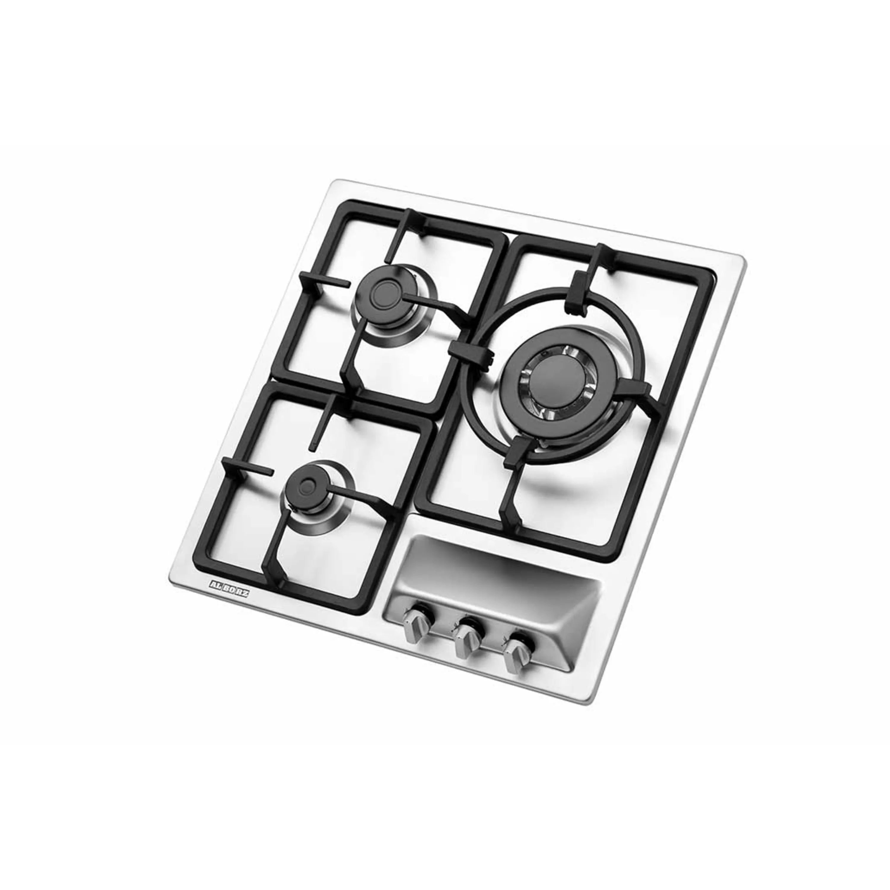 اجاق گاز صفحه استیل 3 شعله استیل البرز کد S3551 اجاق گاز صفحه استیل 3 شعله استیل البرز کد S3551